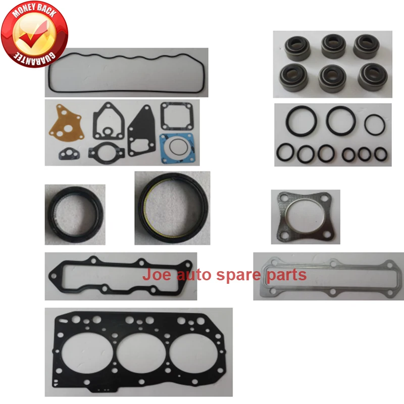 Engine Full gasket set kit for Yanmar Engine : 3TNV82 3TNV82A for GEHL 1640E loader case CX27BZTS