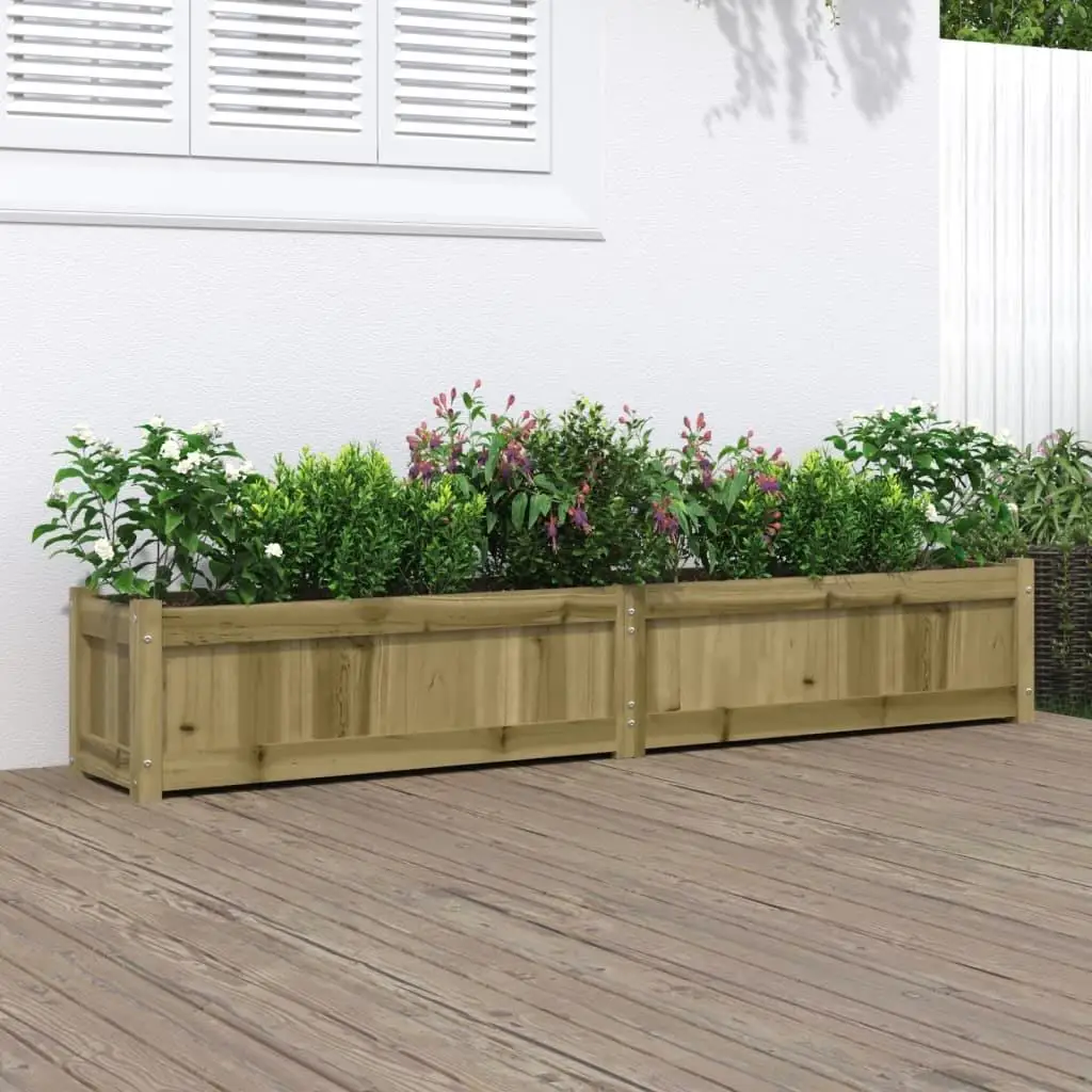 70.9x12.2x12.2 Garden Planter - Durable Impregnated Pine Wood Outdoor Flower Pot