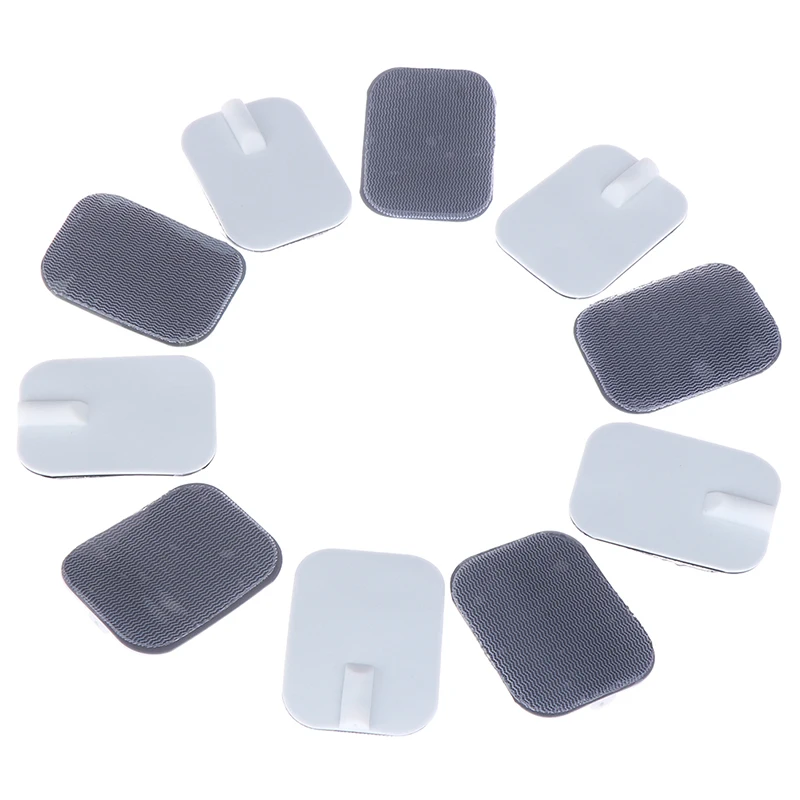 10Pcs 4*6cm Reusable Tens Machine Electrode Pads Body Massager Selfadhesive Pads