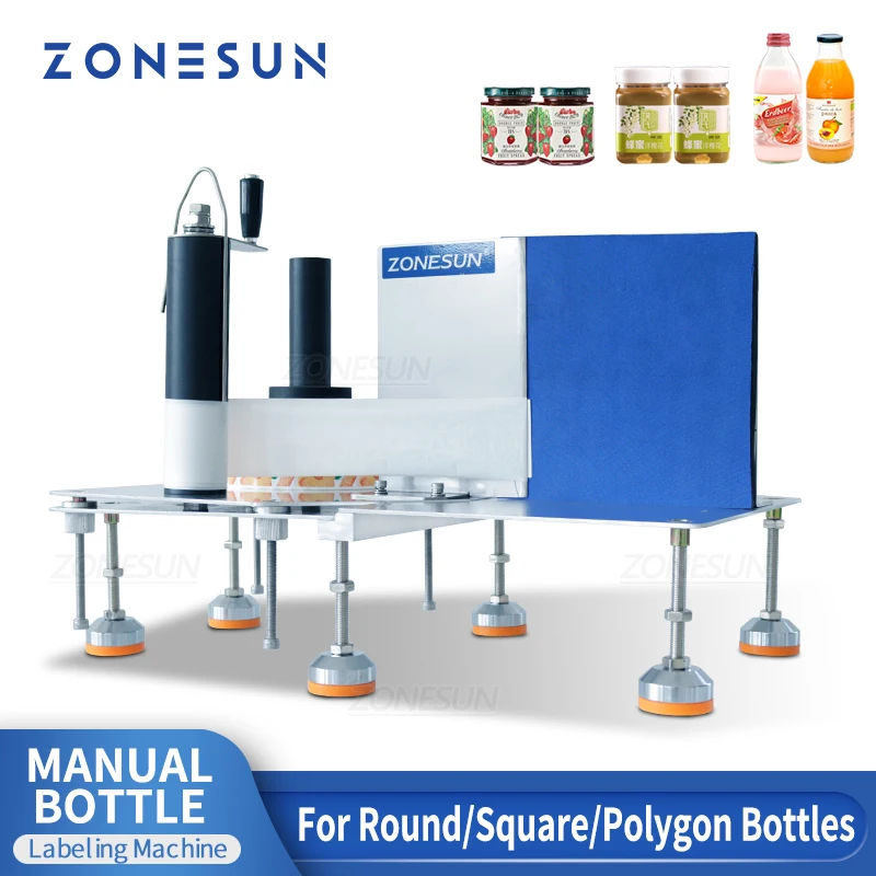Zonesun ZS-TB3 Handleiding Plastic Glas Ronde Vierkante Fles Jar Labeling Machine Label Sticker De Label Wizard Passen Hoogte