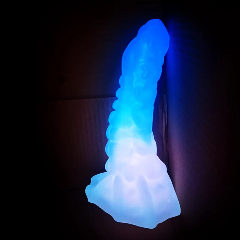 Dildo suave emissor de luz com ventosa para homens e mulheres, nádegas de tentáculo de polvo, plugue anal, brinquedos sexuais anais, divertido, novo