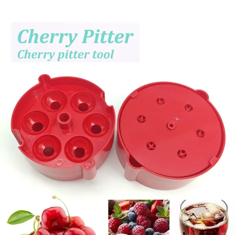 

New 6 Holes Portable Cherry Pitter Kitchen Gadget Small Fruit Core Remover for Cherry Grape Jujube Easy Clean Household Tool