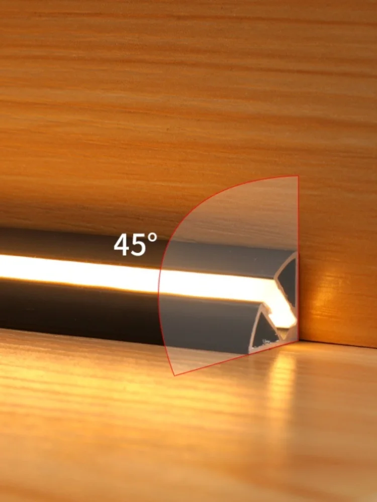 Led ultradunne mini ingebedde laagbord lichtstrip kledingkast wijnkast display sleufloze aluminium profielkanaal lineaire lamp - afbeelding 2