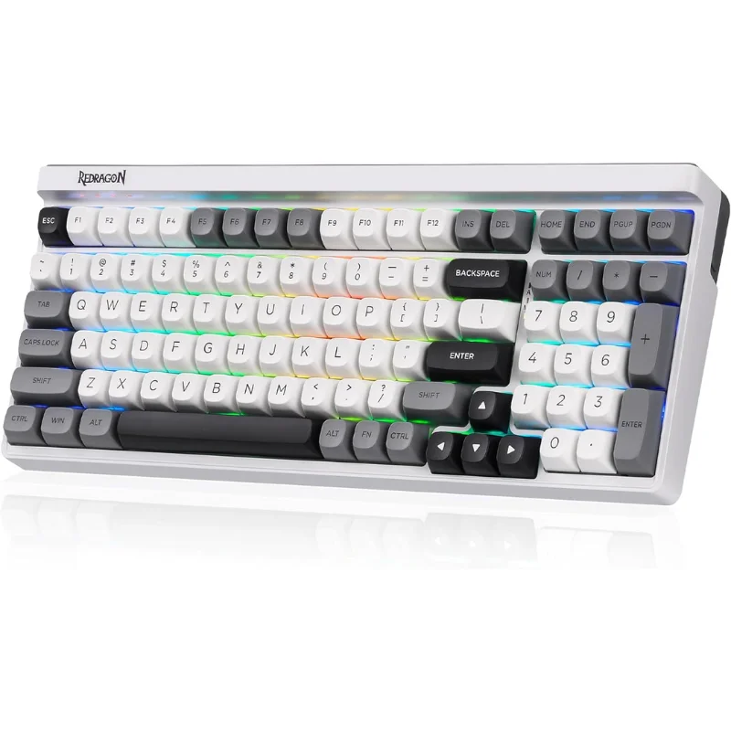 

Redragon K656 PRO 3-режимная беспроводная игровая RGB-клавиатура с возможностью горячей замены, механическая клавиатура на 100 клавиш, 3 слоя шумоподавления