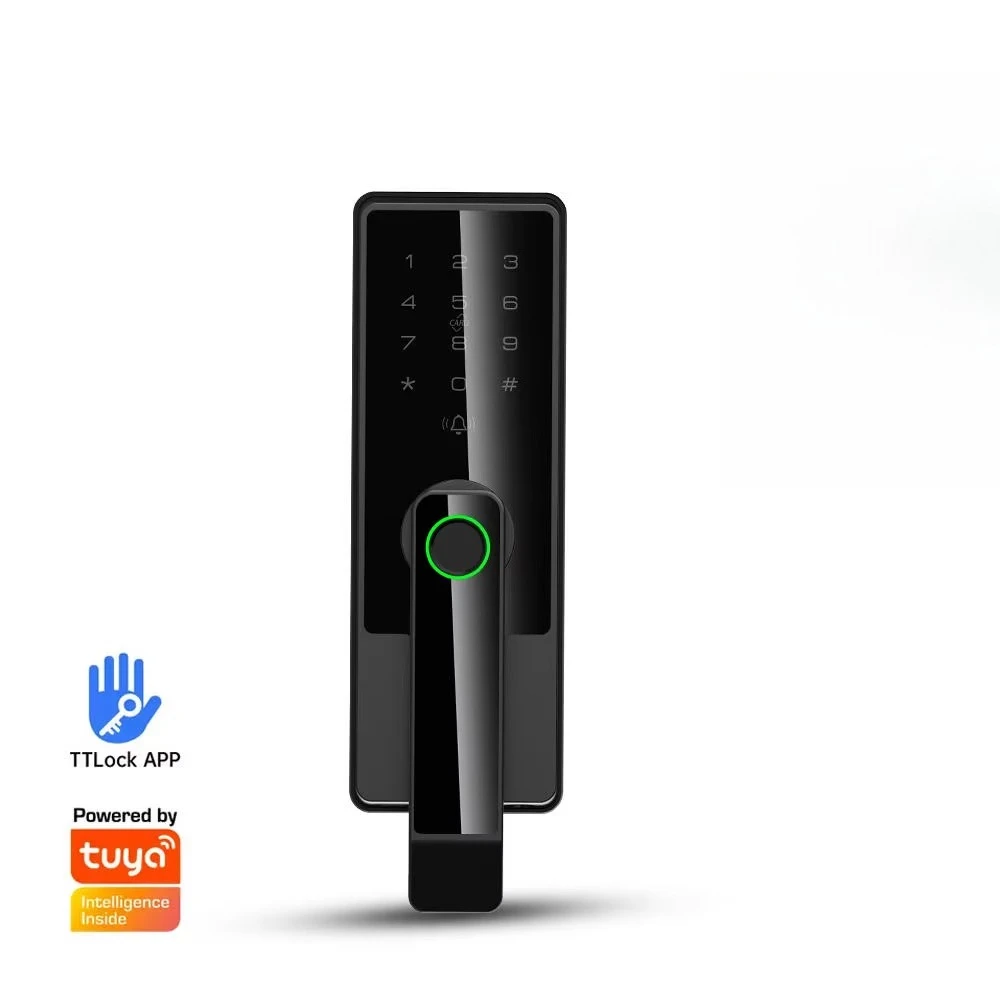 Waterproof Smart Door Lock Double Side Biometric Fingerprint With Tuya Ttlock Remote Control Outdoor Smart Rim Lock