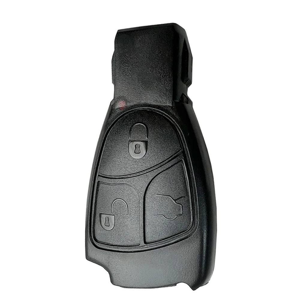 مفتاح السيارة عن بعد فوب بدائل لا شفرة غطاء شل لمرسيدس بنز B C E ML S CLK CL 3 أزرار W203 W211 W204 أسود #1
