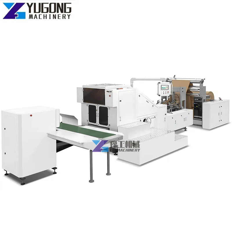 New Roll Feeding Square Bottom Paper Bag Making Machine Automatic Paper Punches Bag Forming Machine