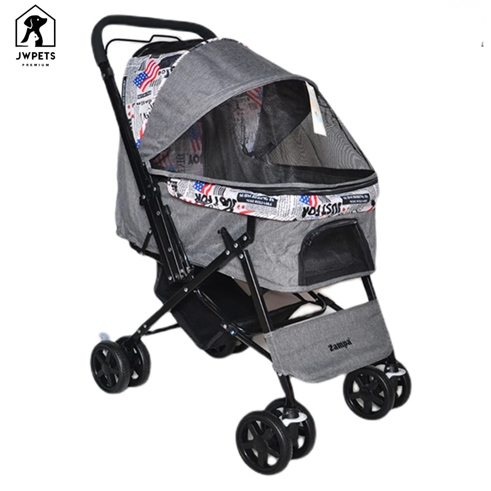 

Pet Stroller For Cat Dog Carrier Detachable Cage Stroller Pet Dog Foldable Carrier Strolling Cart 4 Wheel