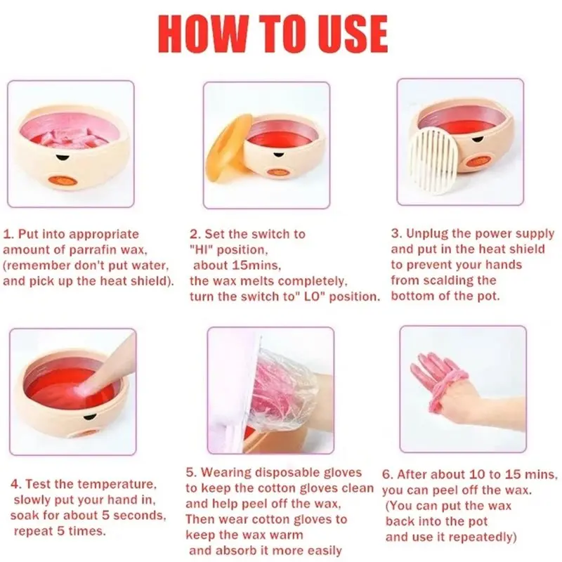 لحمام البارافين اليدوي لليد والقدم وإزالة الشعر جهاز علاج الصالون آلة العلاج بالشمع سبا سخان شمع البارافين #2