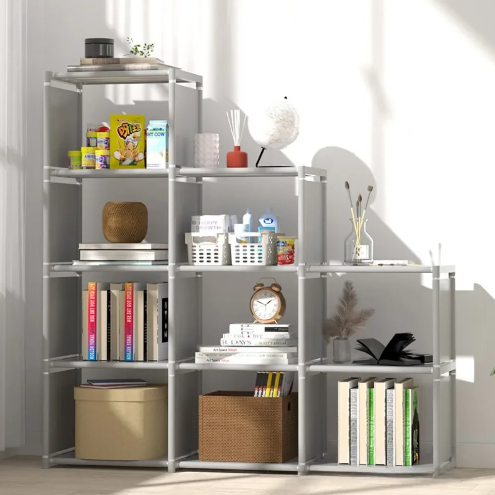 Bookshelf Simple Book Storage Rack Bookcase Debris Shelf Multi-layer Closet Organizer Living Room Easy Assembly Bookcase Storage