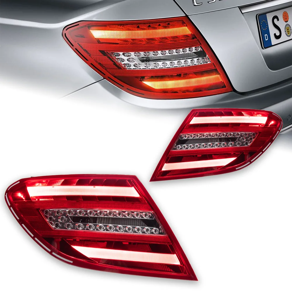 

AKD Стайлинг автомобиля для Benz W204 задние фонари 2007-2014 C180 C200 C220 C300 светодиодный задний фонарь DRL сигнальный тормоз задний ход автоаксессуары