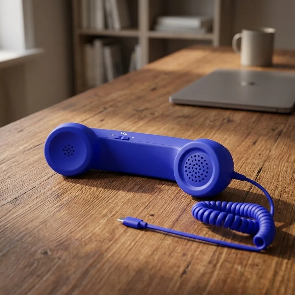 For Retro-Looking Handset with Type-C Termination Point and ABS Material Properties Supporting Regular Handling