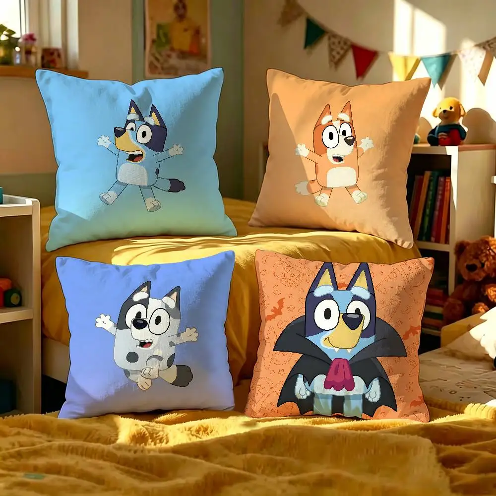 Cute Y-BlueyS Cushion Cover Polyester Sofa Cushions Decorative Throw Pillows Home Decoration Pillowcover