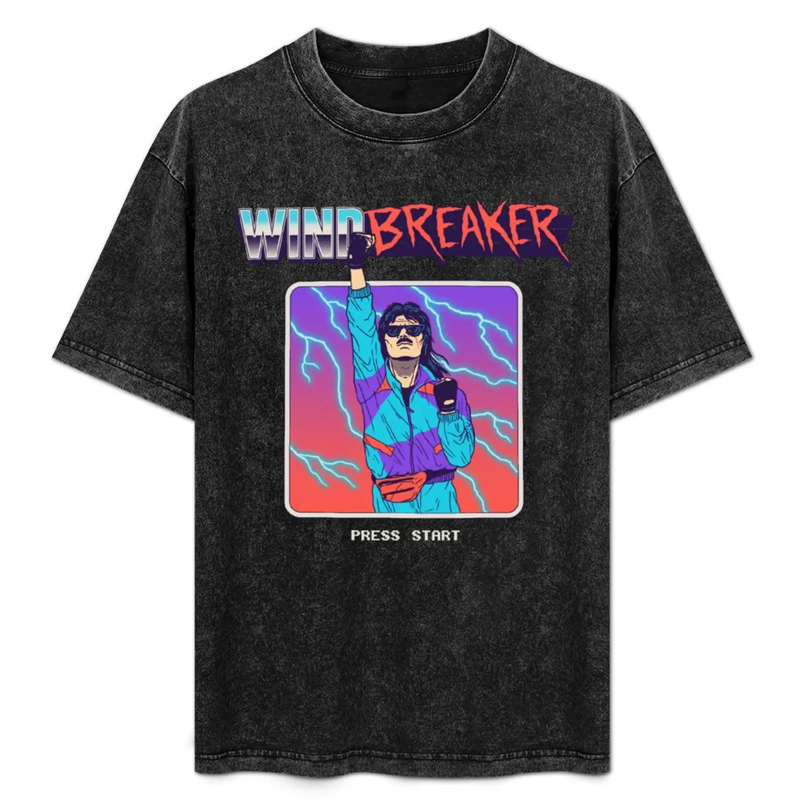 Windbreaker T-Shirt Basic Solid Color Short Sleeve Cotton Top