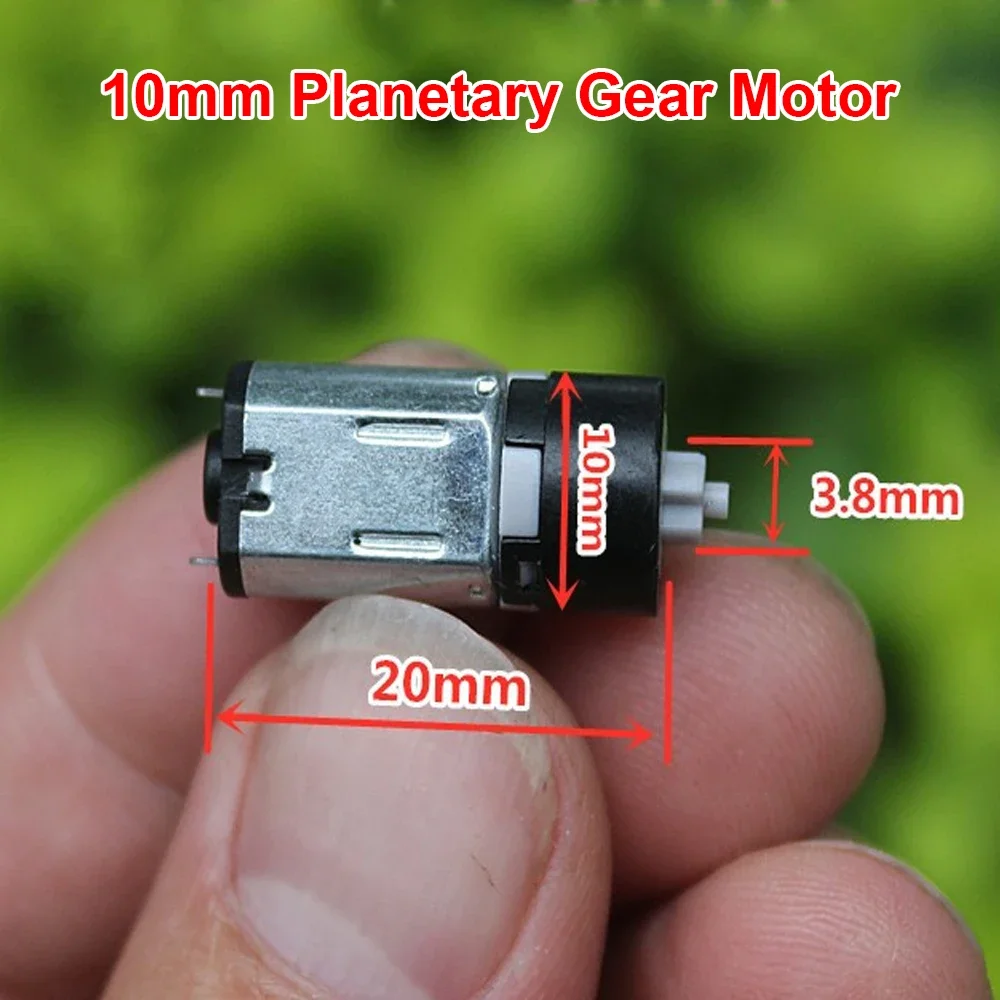 Mini 10mm Planetary Gear Motor DC 2V-6V 120RPM Rare Earth Strong Magnetic Rare Earth M10 Gear Motor Lock Robot Car Model