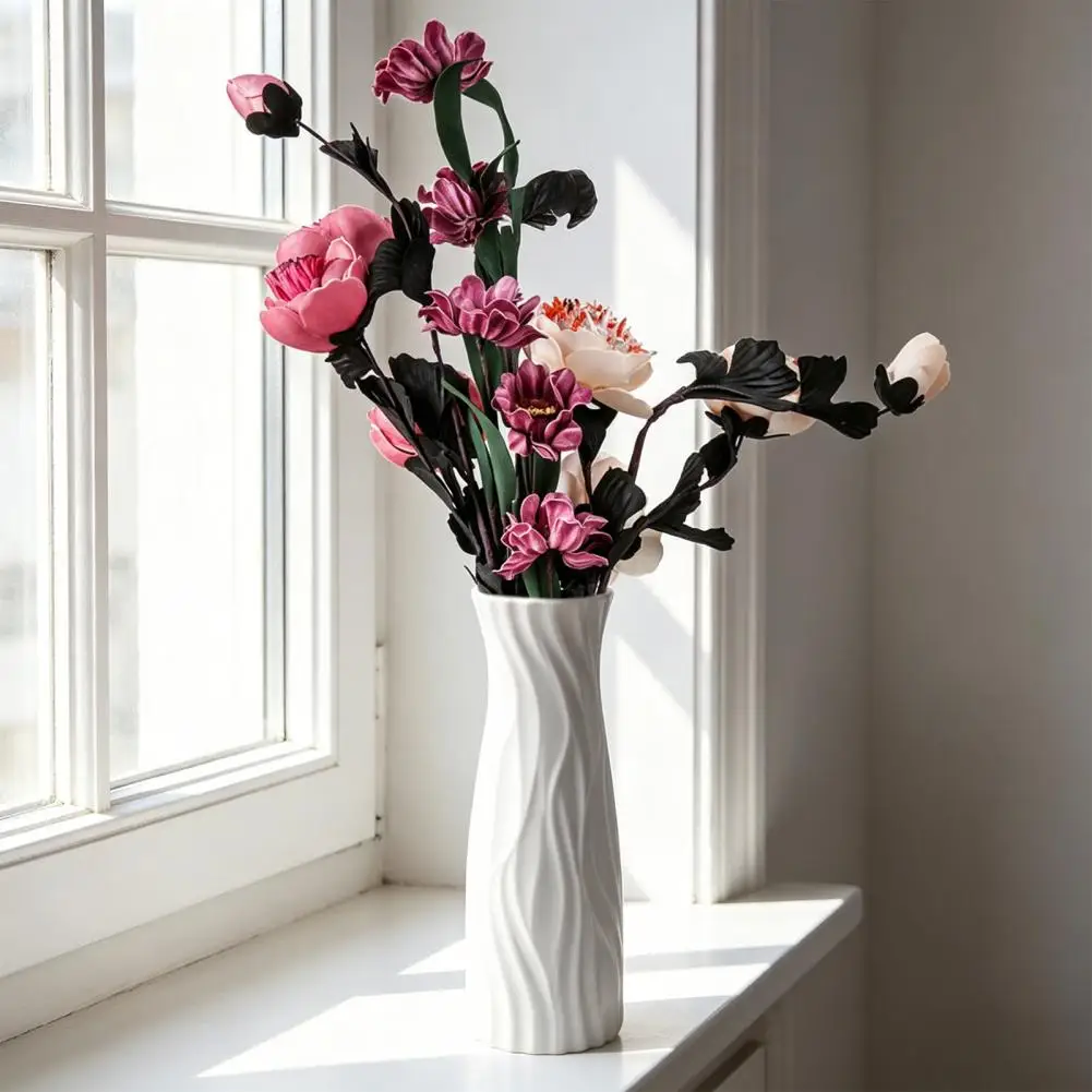Stylish Floral Vase Minimalist Plastic Bud Vase Modern Flower Vase Party Table Centerpiece Vases Dried Flower Floral Arrangement