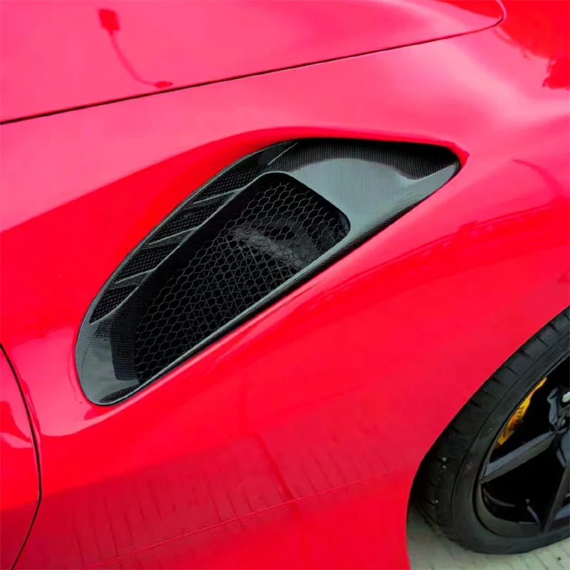 Carbon Fiber Rear Fender and Air Vent Body Kit for Ferrari 488 GTB Spider Pista Style Parts Upgrade Exterior Accessories