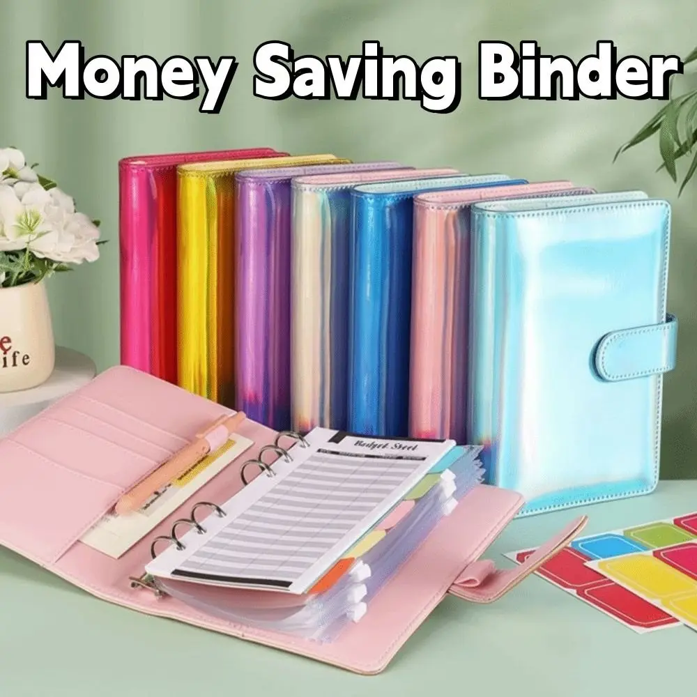 Colorful Envelope Challenge Notebook Cash Budget PU Leather Money Saving Binder Save Money Cash Envelopes Budget Binder