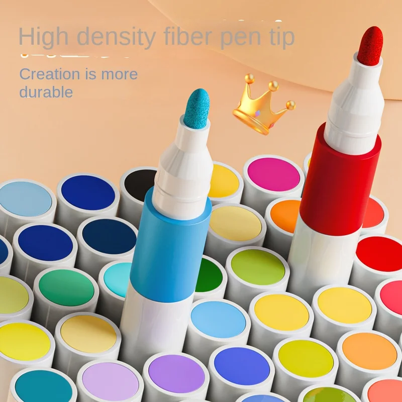 24/48/80 لون علامات أكريليك ذات سن مزدوج ، أقلام طلاء ، قلم فرشاة علامات فنية مزدوجة الألوان للحرف اليدوية ، الكتابة على الجدران ، القماش #4