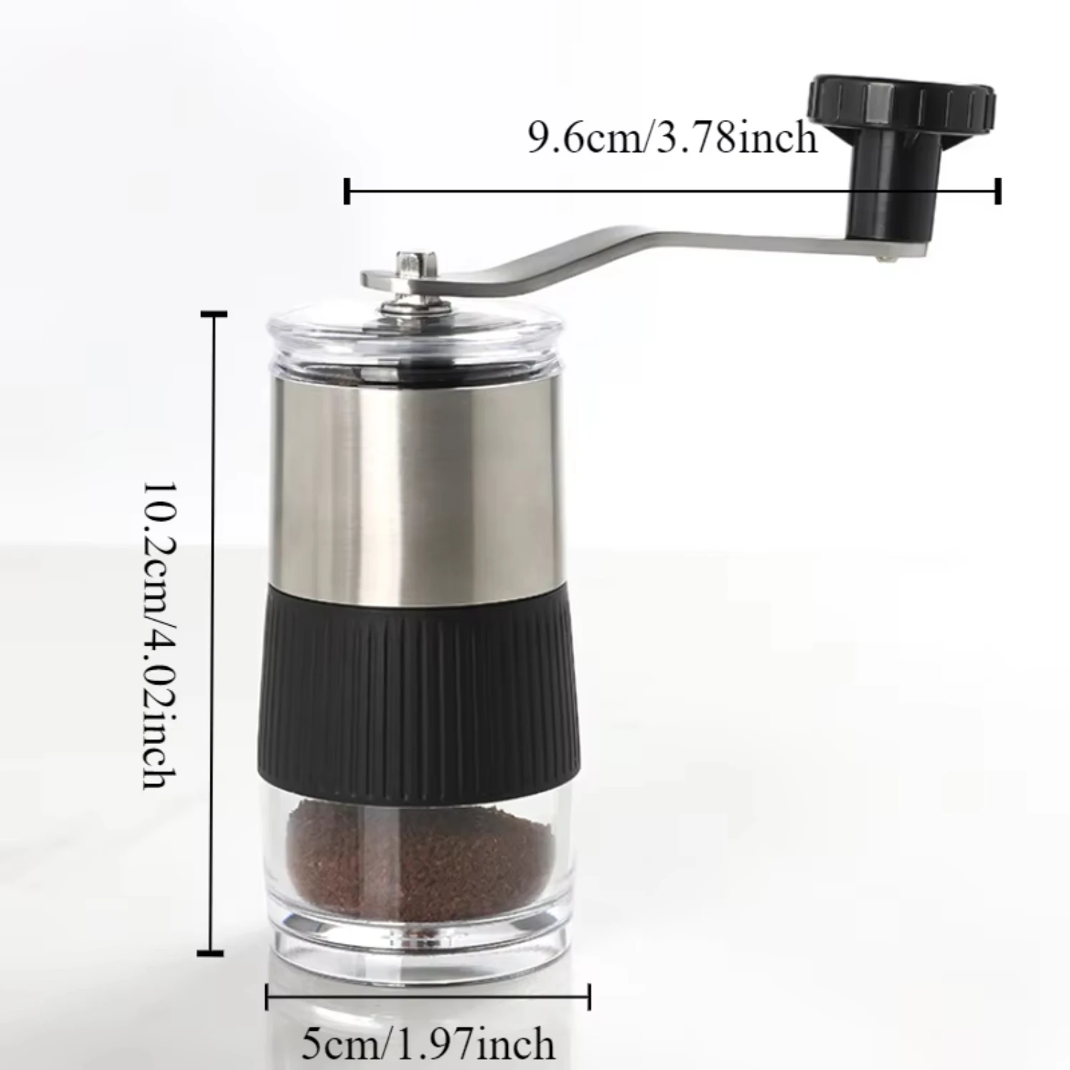 Mini Hand Cranking Coffee Grinder - Stainless Steel & Ceramic Core - Manual Bean Grinder