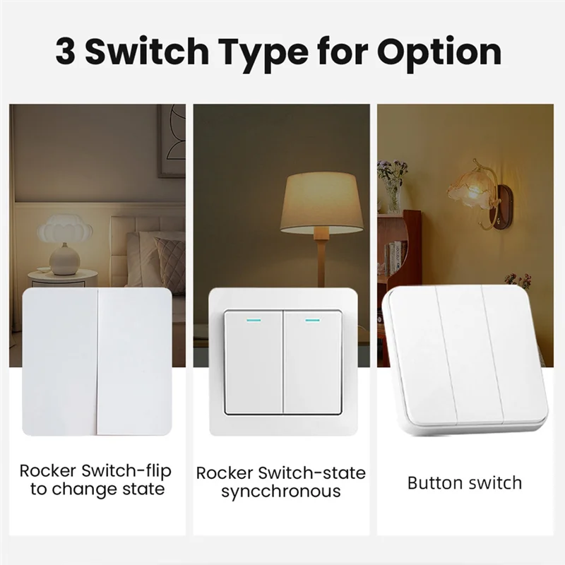 SQPP-3-Way On/Off Switch Graffiti Smart Wifi Smart 3-Way On/Off Switch Mini Concealed Box Switch