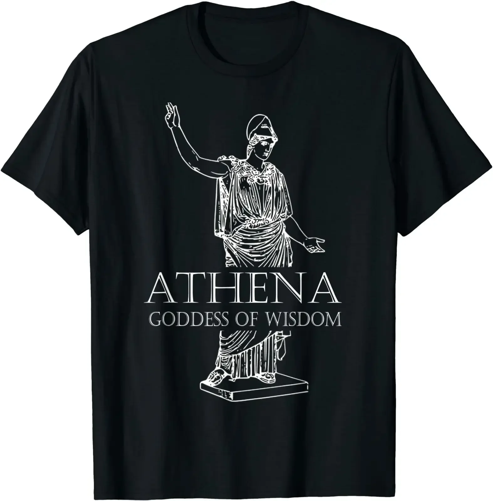 Goddess of Wisdom Athena Greek Mythology T-Shirt 100% Cotton O-Neck Summer Short Sleeve Casual Mens T-shirt Size S-3XL