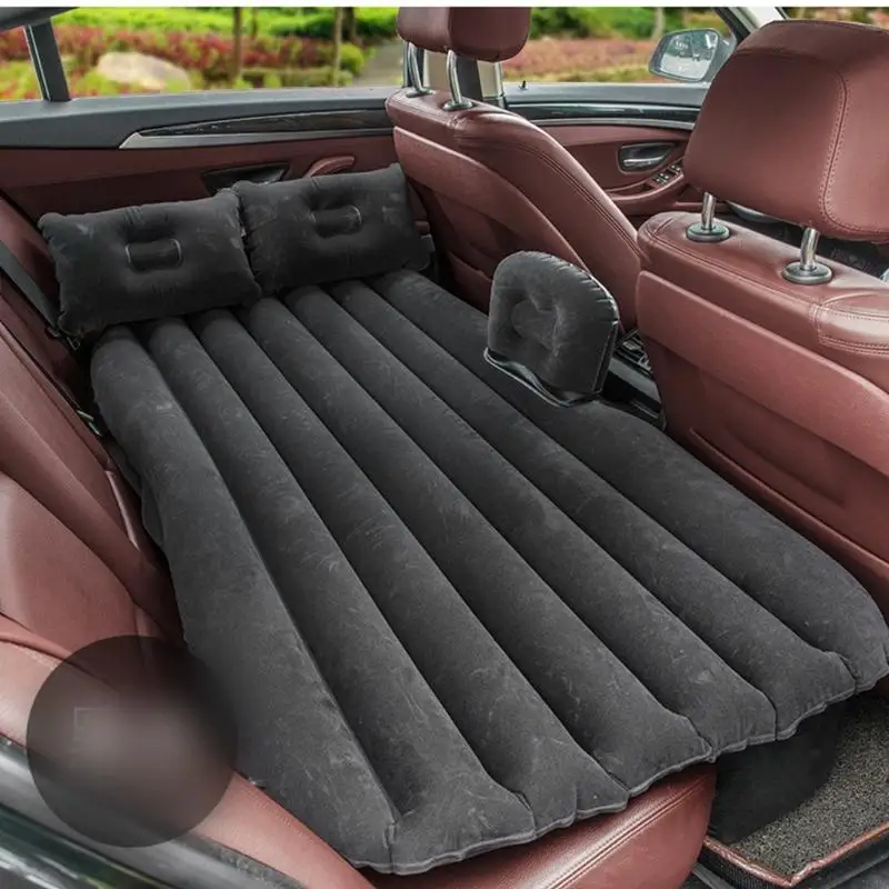 

Upgrades Car Backseat Air Mattress for Kids Travel Bed with T Support Not Slip Base Waves Design for Neck Support H9EE