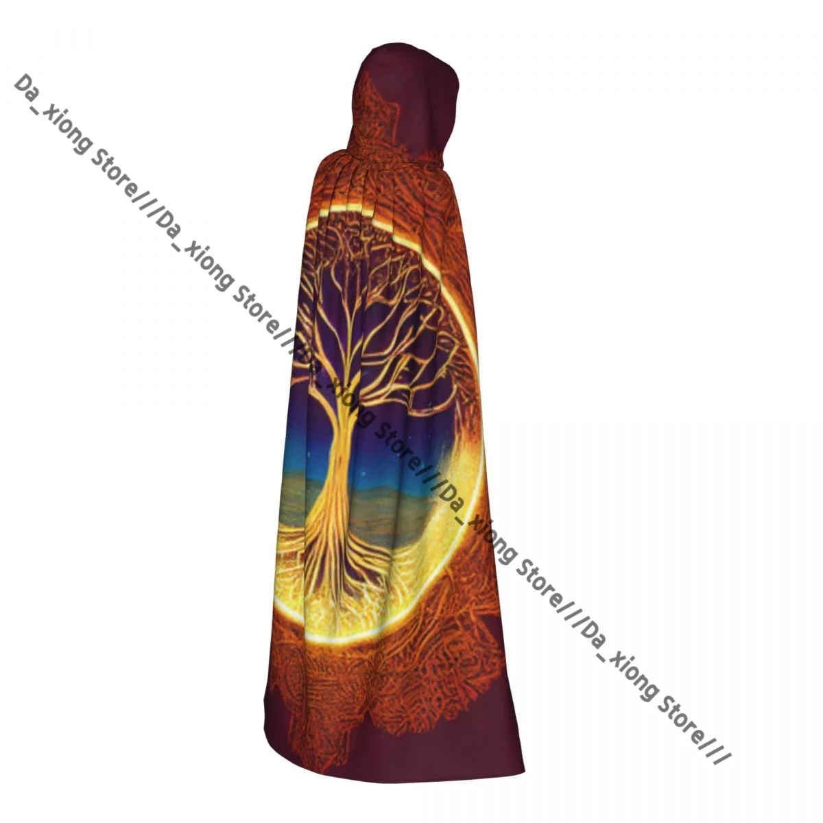 Tree Of Life Yggdrasil Witch Cloak Halloween Cosplay Costume Adult Unisex Cloak Retro Ages Cape