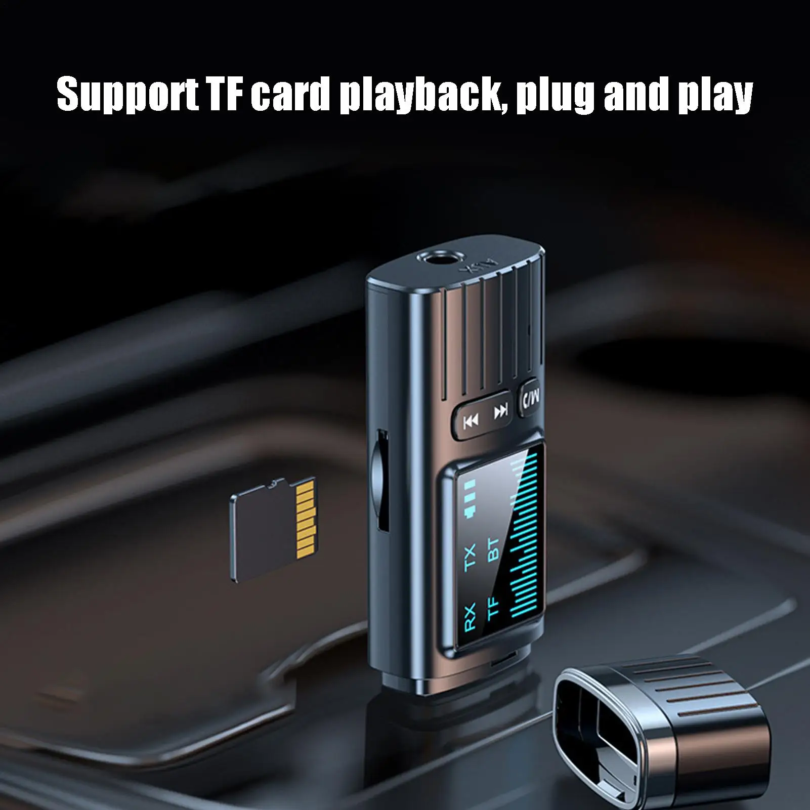 جهاز إرسال صوتي لاسلكي، محول لاسلكي لاستقبال الكمون المنخفض مع مقبس 3.5 مم لسماعة رأس جهاز عرض التلفزيون الذكي والكمبيوتر الشخصي #3