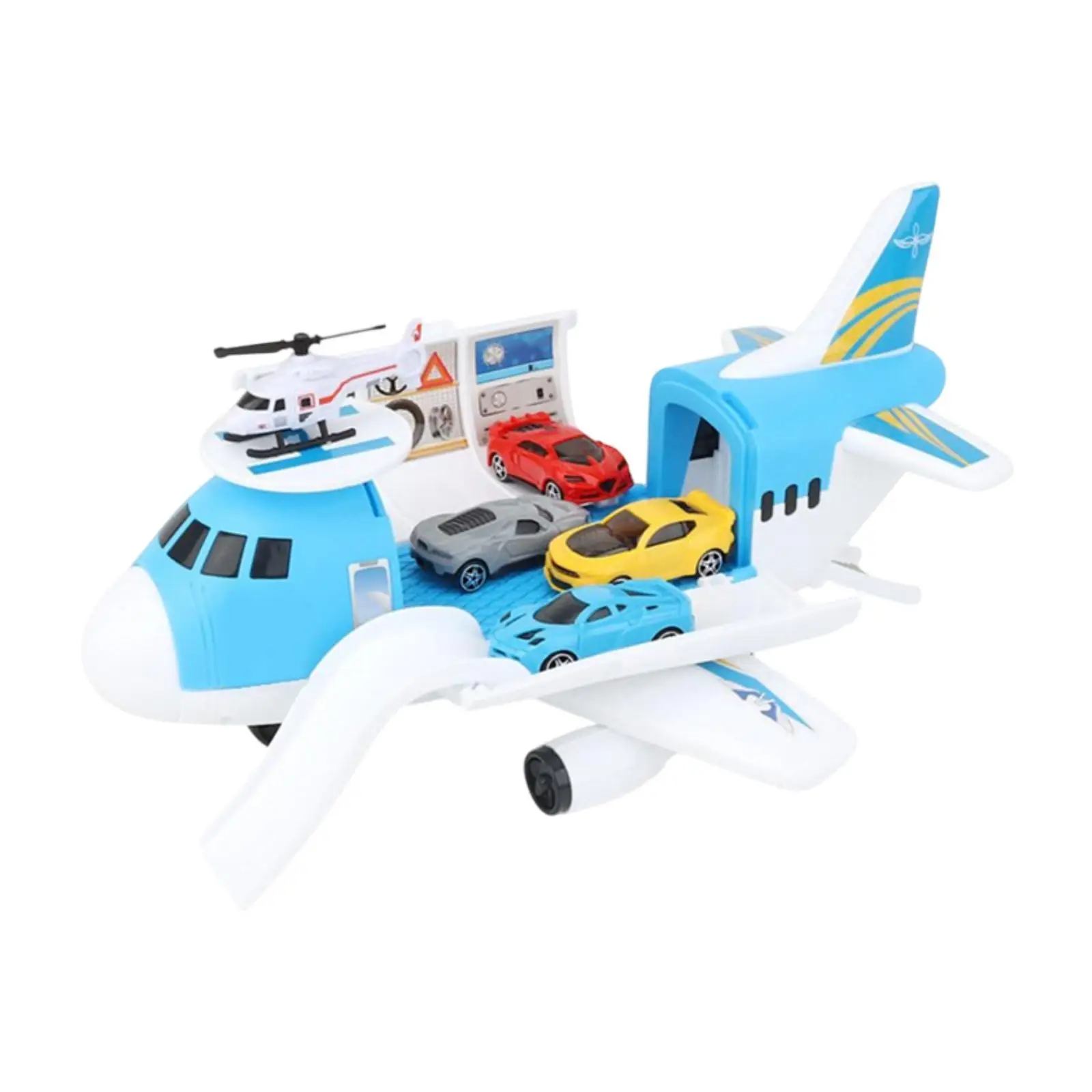 Transport Cargo Airplane Transport Plane Toy Enhance Motor Skill Kids Airplane Toy Vehicle Aircraft Car for Kids Girls Gifts