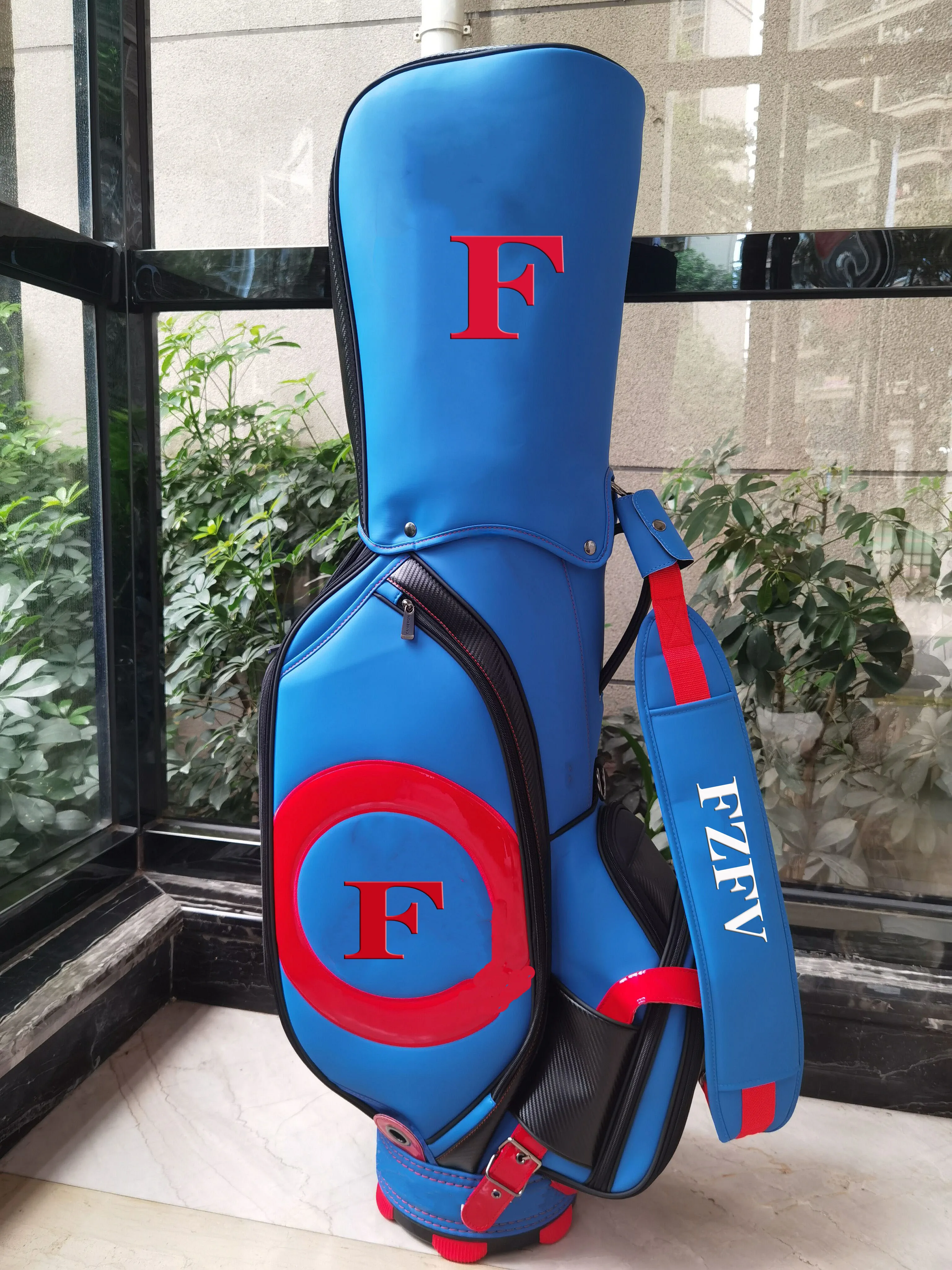 2025 New Brand Golf Bag Men's Golf Standard Bag Waterproof Pu Professional Blue Golf Bag Outdoor