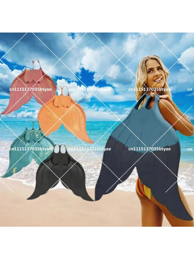 Mermaid Flippers for Adult Men Women Underwater Sports Fishtail Snorkeling Diving Monofin