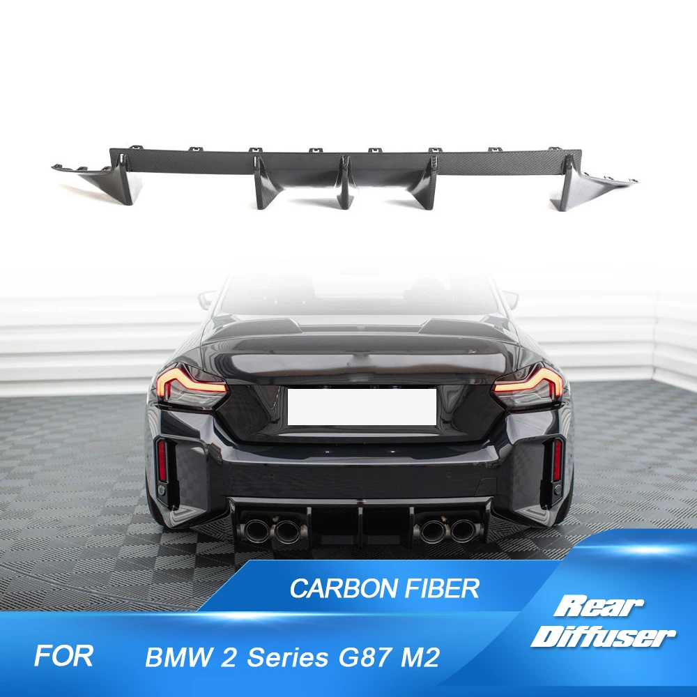 

Real Carbon Fiber Car Rear Bumper Diffuser For BMW 2 Series G87 M2 Coupe 2022-2024 Car Rear Bumper Diffuser Lip Bodykits 3 Fins