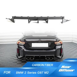 Real Carbon Fiber Car Rear Bumper Diffuser For BMW 2 Series G87 M2 Coupe 2022-2024 Car Rear Bumper Diffuser Lip Bodykits 3 Fins