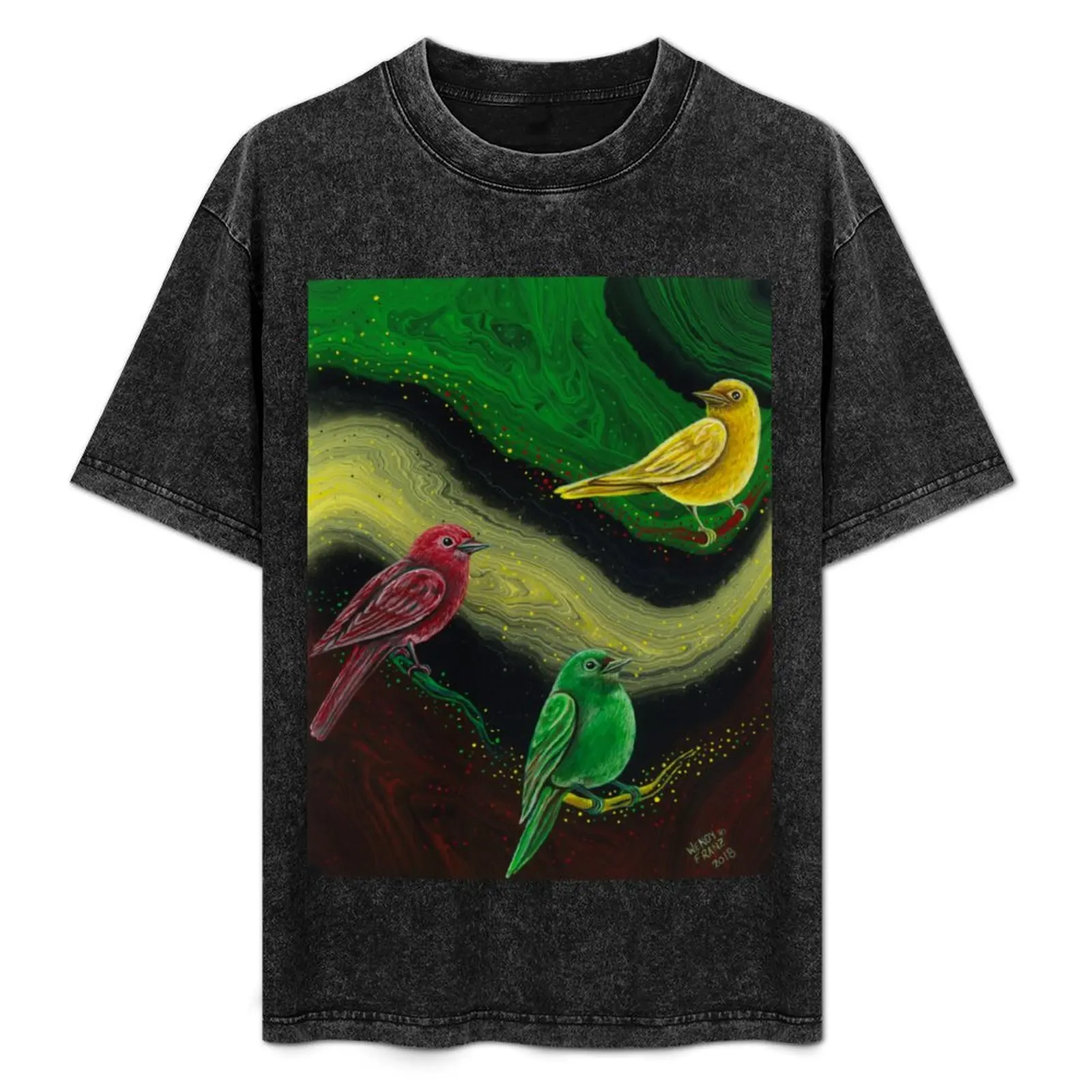 

3 little birds T-Shirt t shirts for man cotton t shirt man plain T-Shirt