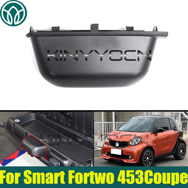 

Задняя дверь багажника автомобиля, защелка замка багажника, защитная крышка для Mercedes-Benz Smart Fortwo 453 Coupe 2015-2022, крышка отверстия для задней двери