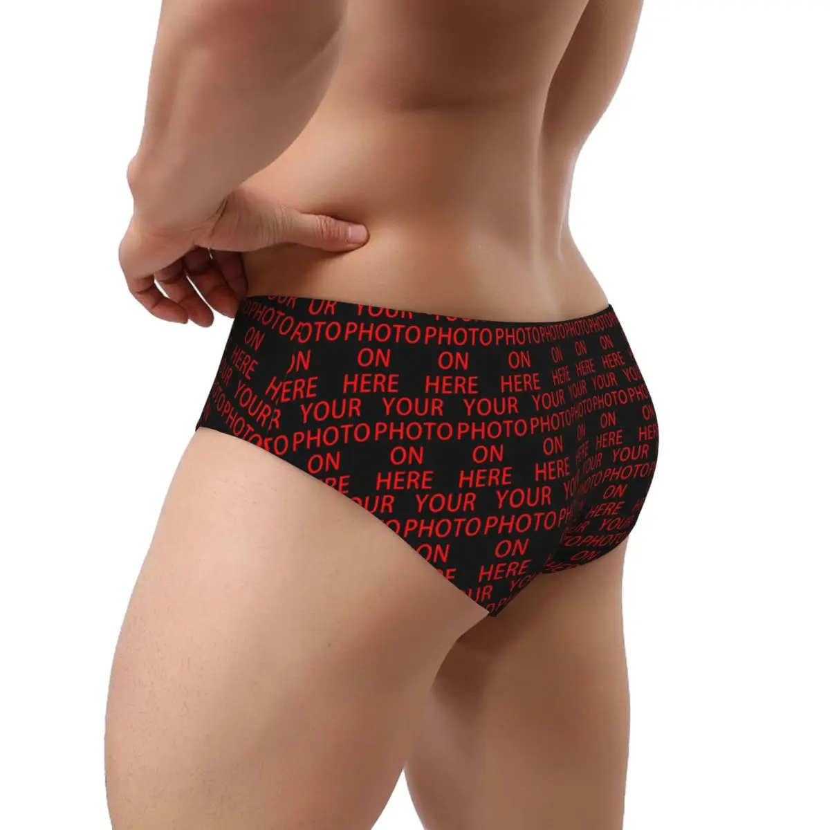 Custom Mens Family Pets Custom DIY Logo Panties Underwear Male Soft Customized Photo Print Briefs Underpants image 3
