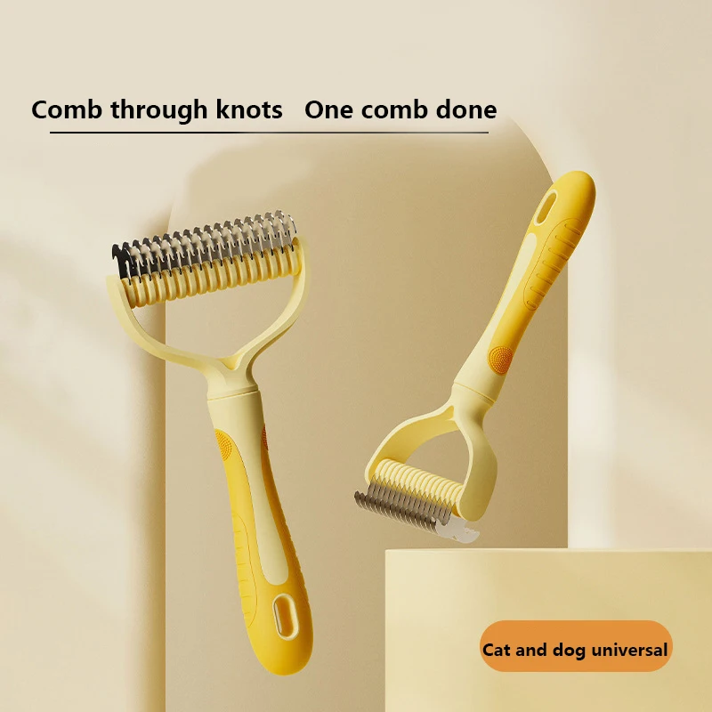 

2Sided pet grooming brush undercoat rake deshedding comb for dogs cats accessories dog stuff accessory pets massaging tool chien