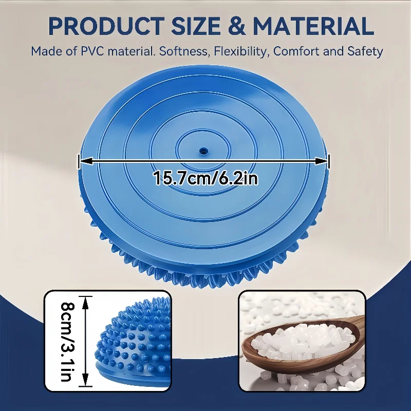 Bola Pijat Durian Tusuk 3D PVC Anti-Slip Pelepasan Fasia Tubuh Penuh Portabel Pemulihan Fitness untuk Pemula/Profesional Pekerja Kantor