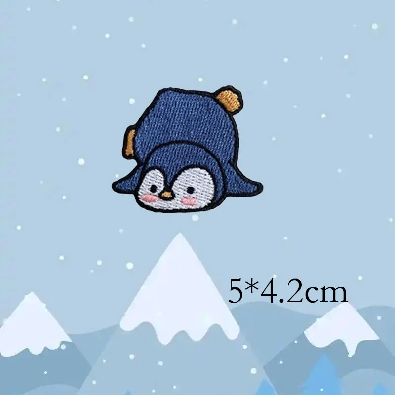 Cute Cartoon Penguin Self-adhesive Embroidery Patch Decoration Clothing Backpack DIY Mobile Stationery Account Student Sticker
