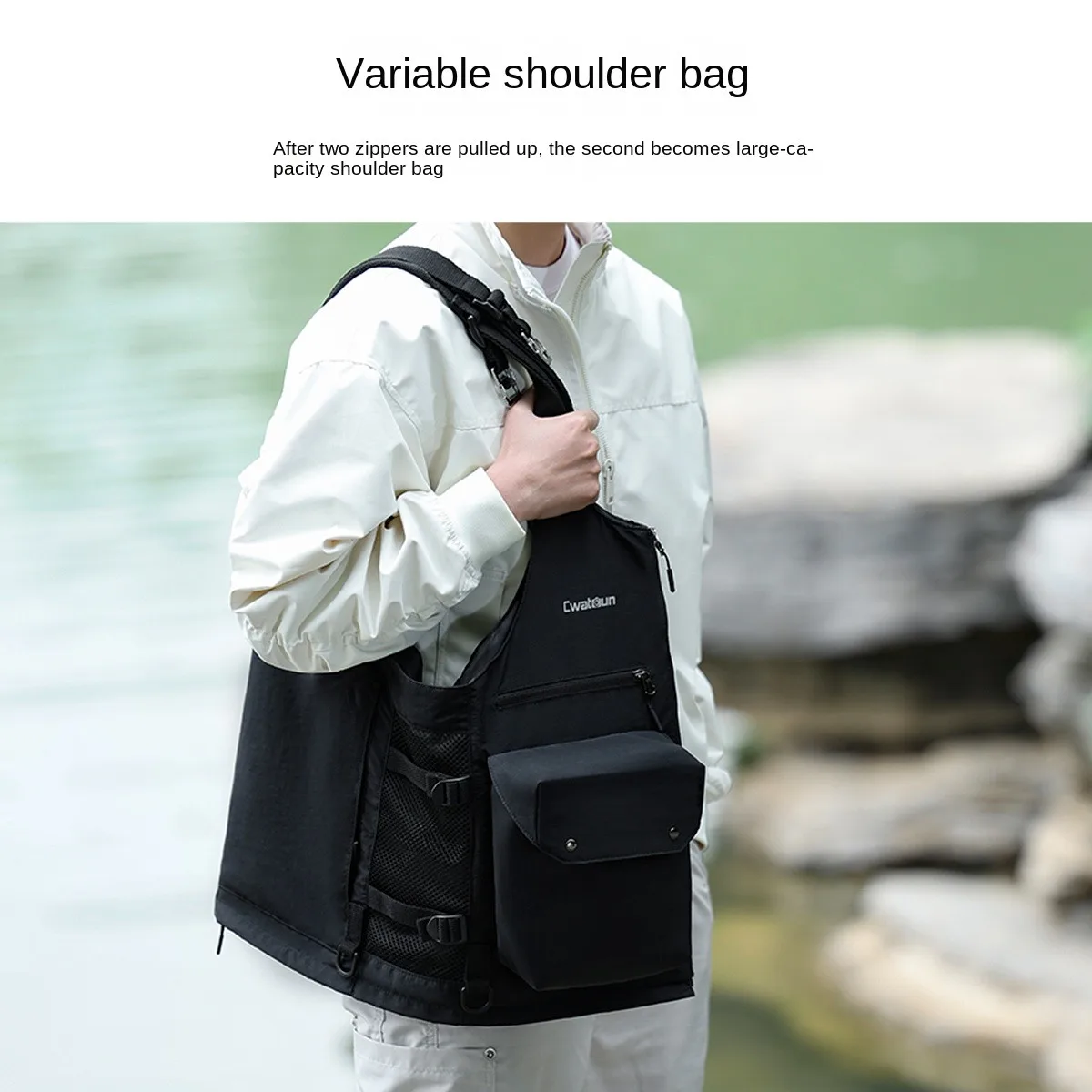 Cwatcun photography vest vest multi-functional variable dual-purpose photography strap portable camera bag