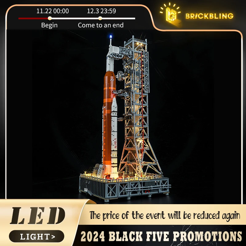 Brick Bling LED light model 10341 is suitable for  Artemis Space Launch System gifts (including lighting accessories only)