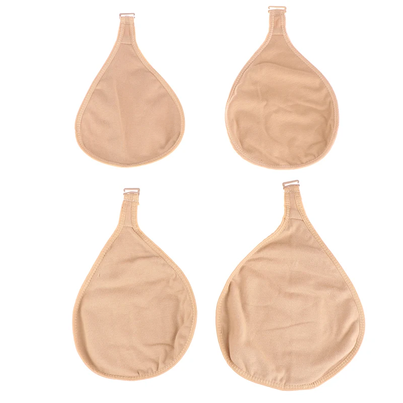 Women Silicone Breast Forms Protective Cover Cotton Protect Pocket For Mastectomy Prosthesis Artificial Triangle Fake Boobs