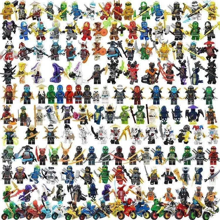 Disney 24 pièces personnages d'anime figurines Ninja Jay Lloyd Samukai Cole Harumi Ultra Violet Pyro serpent blocs de construction jouets pour enfants