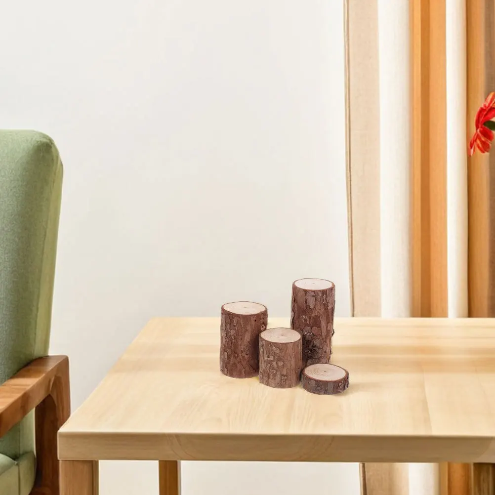 4 قطعة ديكور جذع الخشب الطبيعي لموئل الحيوانات الصغيرة جذوع خشبية جذع شجرة للهامستر استكشاف ممارسة مخبأ الحيوانات الأليفة