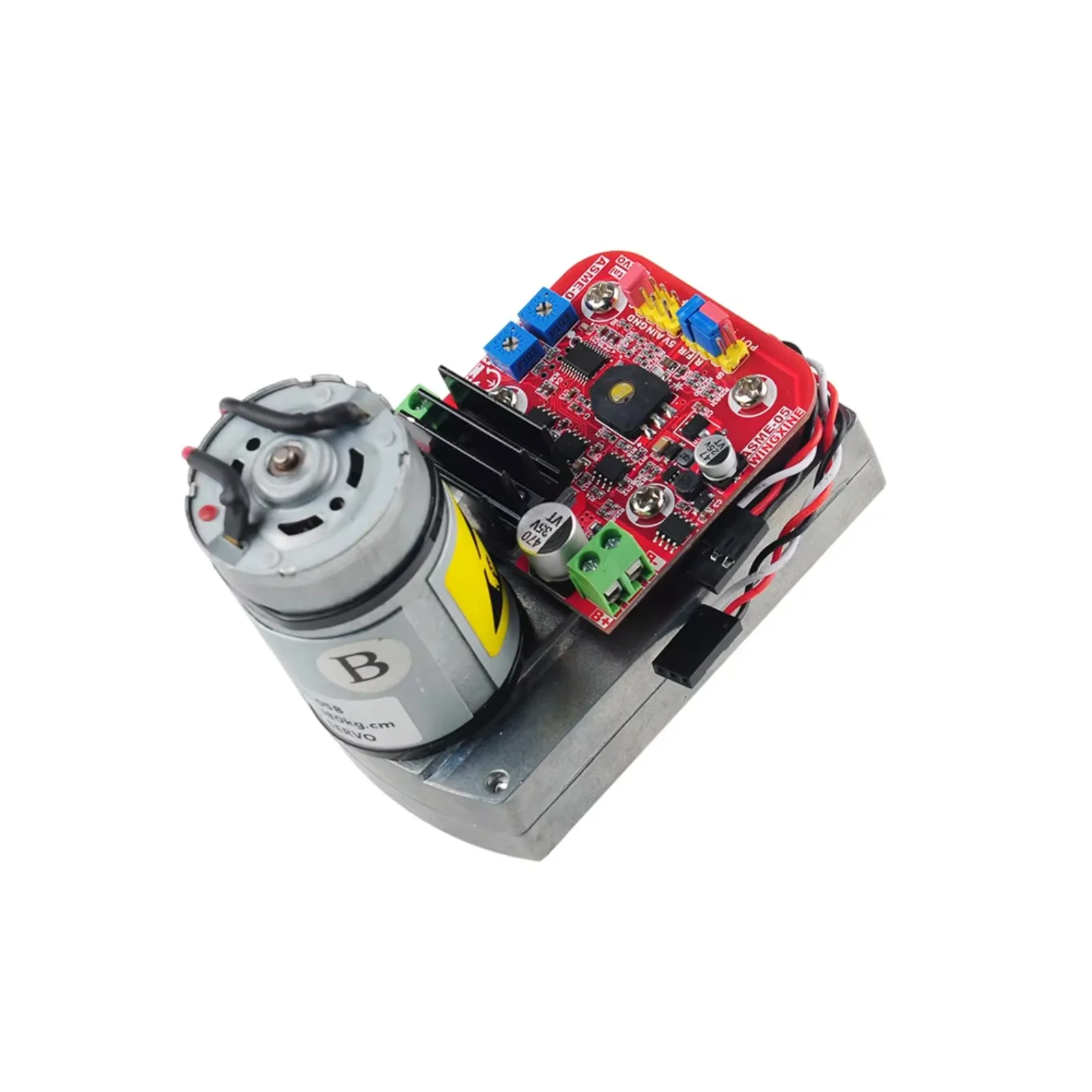 ASME-05B 380kg.cm 로봇 암/밸브 제어/PTZ 카메라 DIY 전원 시스템용 고 토크 합금 서보 모터 12V/24V 이중 전압