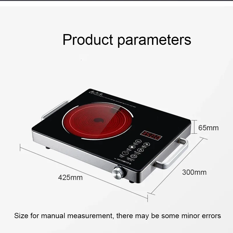 Cuisinière à induction intelligente, cuisinière en céramique, étanche, température réglable, cuisinière à ondes lumineuses électromagnétiques