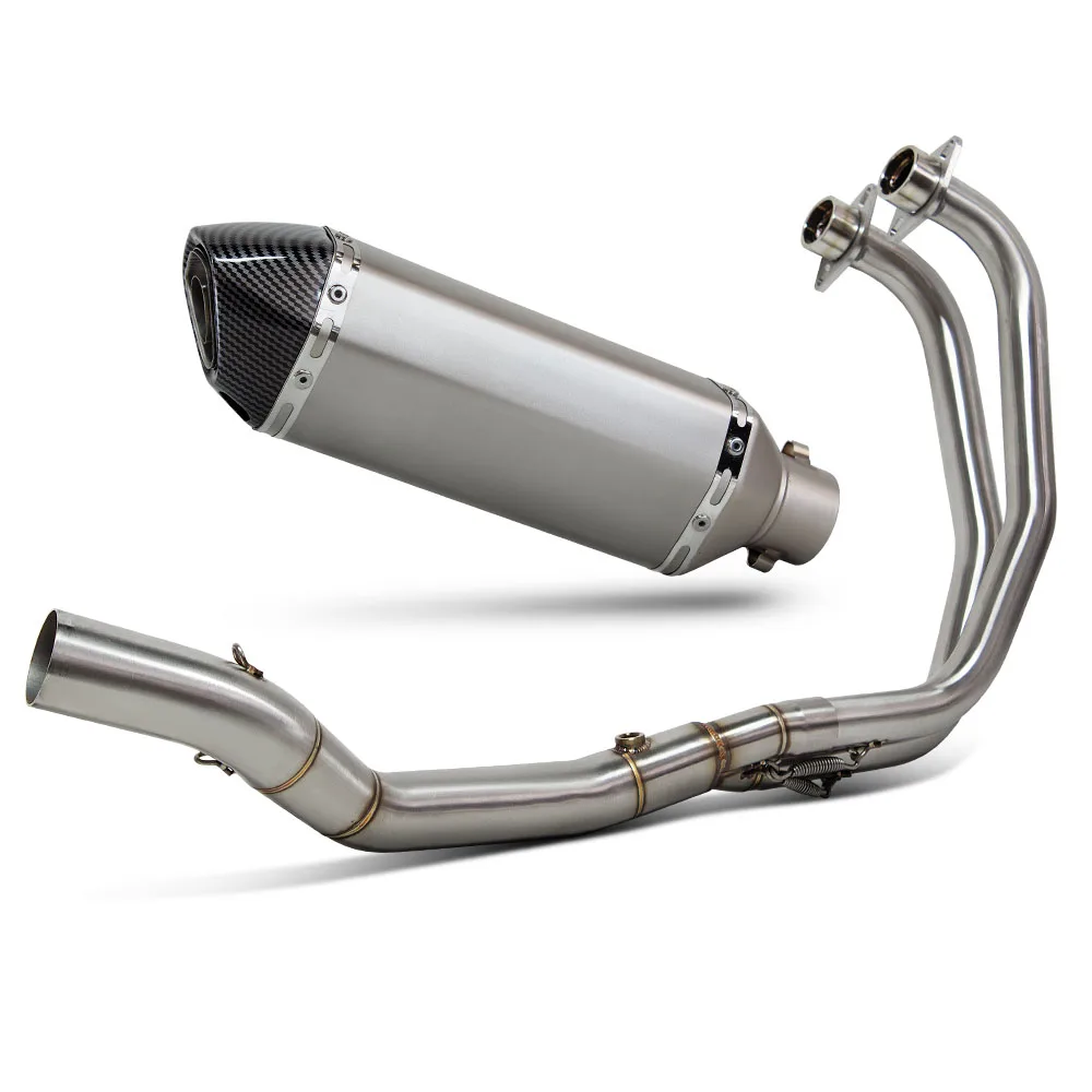 MT03 Exhaust Full System 370mm Muffler For Yamaha YZF-R3/R25 MT-03/25 Touring 2015-2026 Motorcycle Exhaust Front Link Pipe Parts