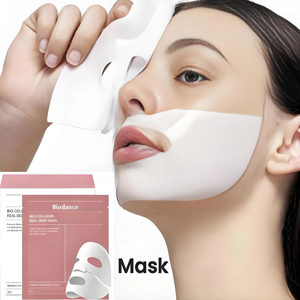 

Bio Collagen Facial Mask Wrinkle Remover Overnight Increases Elasticity Deep Moisturizing Shrink Pores Brighten Smooth Skin Care