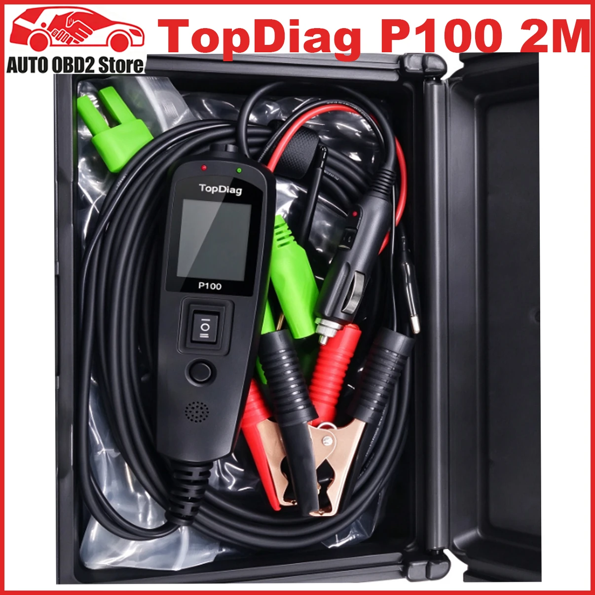 JDiag TopDiag P100 2m/10m Car Electrical Circuit Tester Power Probe Kit Automotive Voltage Detector Diagnostic Tool